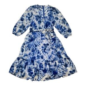 Calvin Klein Tiered Chiffon Midi Dress Size 14